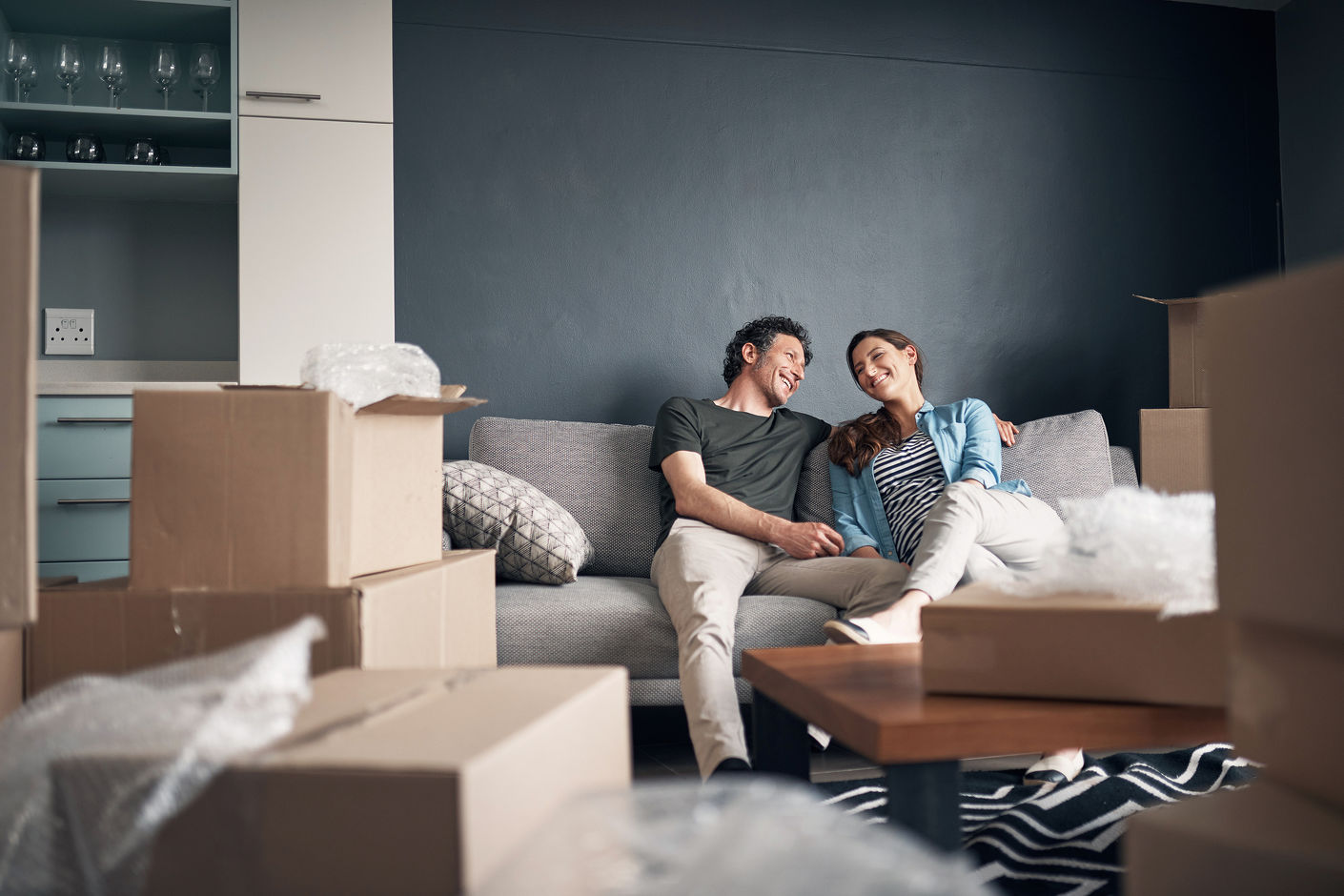 Couple moving into home together
